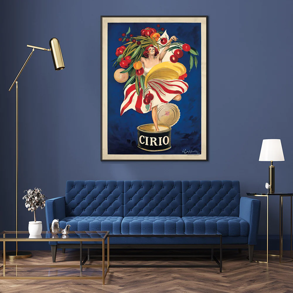 Wall Art 100cmx150cm Cirio By Leonetto Cappiello Black Frame Canvas - Image 2