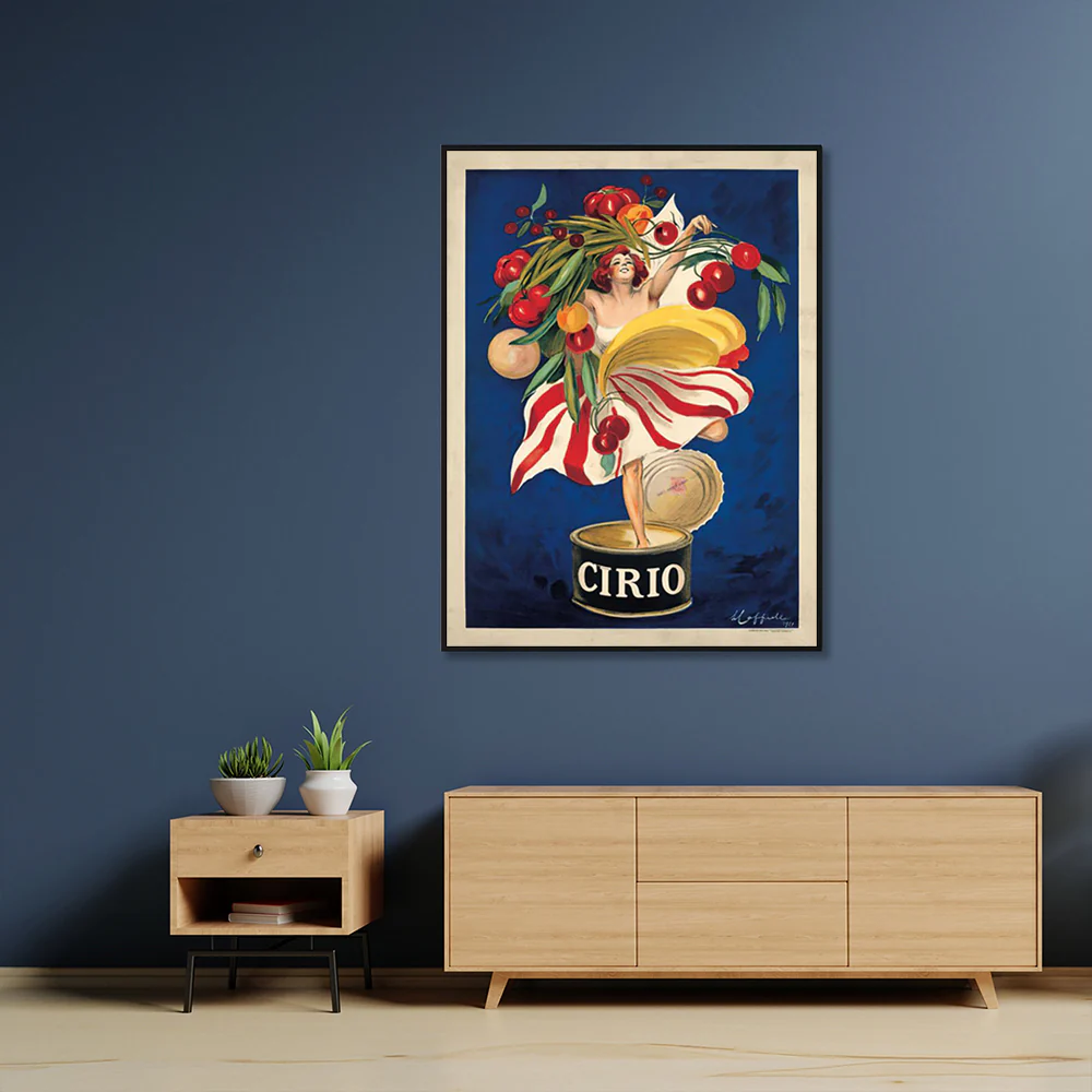 Wall Art 100cmx150cm Cirio By Leonetto Cappiello Black Frame Canvas - Image 3
