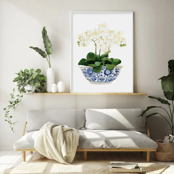 Wall Art 100cmx150cm Elegant Flower 2 Sets White Frame Canvas - Image 3