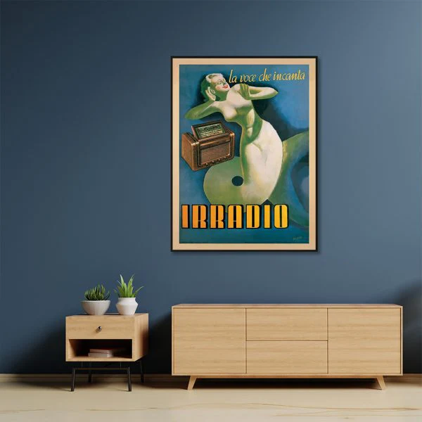Wall Art 100cmx150cm Irradio Cinzano Black Frame Canvas - Image 3