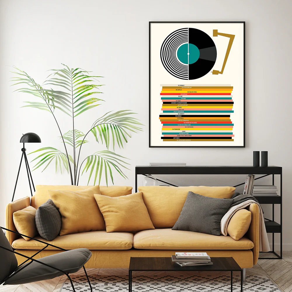 Wall Art 100cmx150cm Music Black Frame Canvas - Image 2