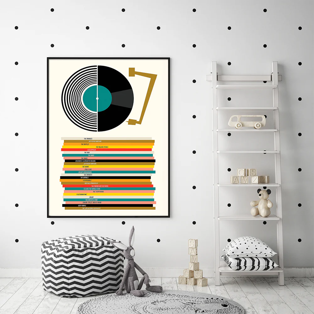Wall Art 100cmx150cm Music Black Frame Canvas - Image 3