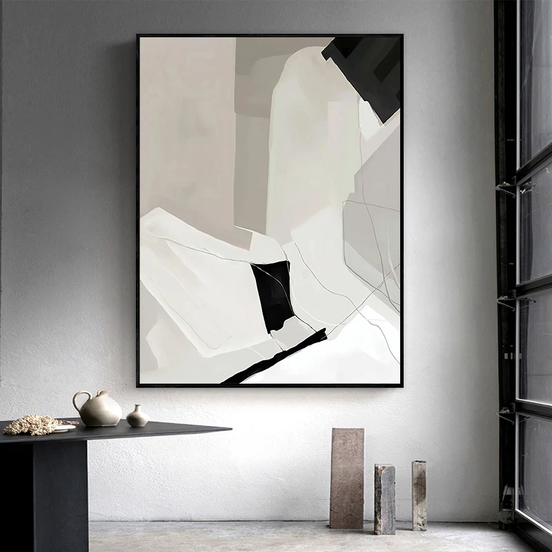 Wall Art 70cmx100cm Modern Abstract 3 Sets Black Frame Canvas - Image 4