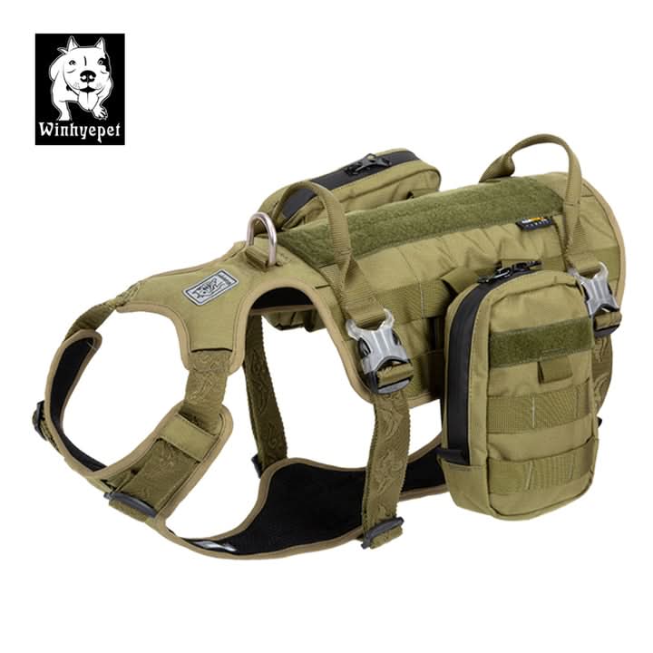 Whinhyepet Military Harness - Army Green, M - Image 5
