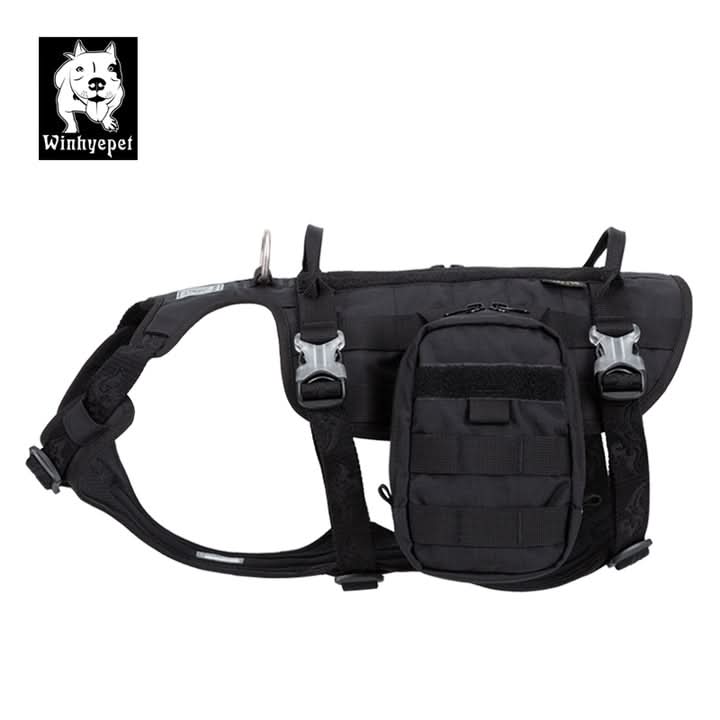 Whinhyepet Military Harness - Black, M - Image 2