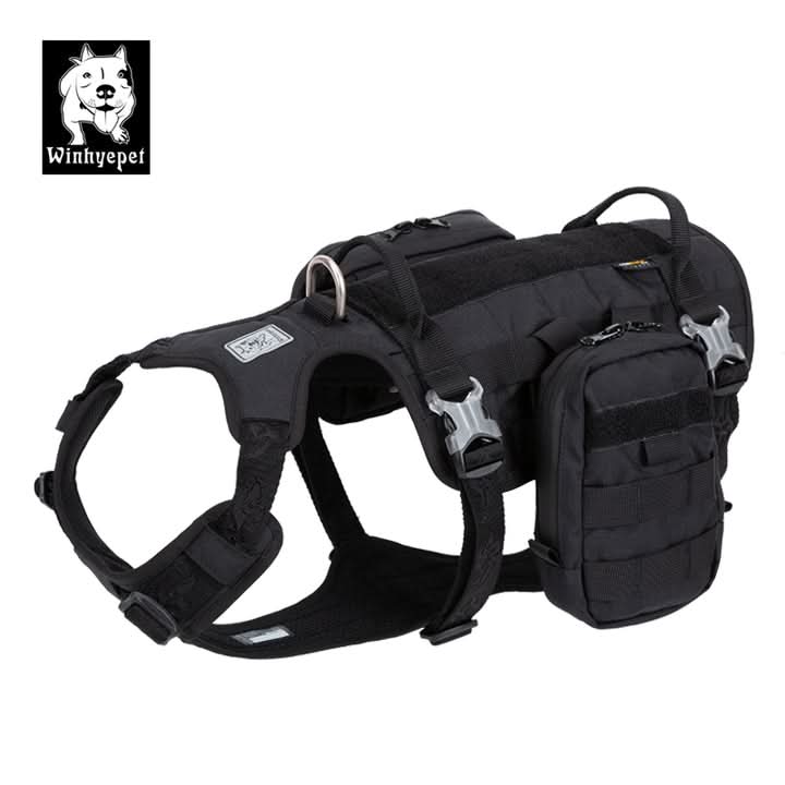 Whinhyepet Military Harness - Black, M - Image 3