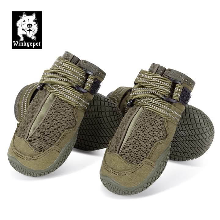 Whinhyepet Outdoor Adventure Dog Shoes - Green, Size 4 - Image 2
