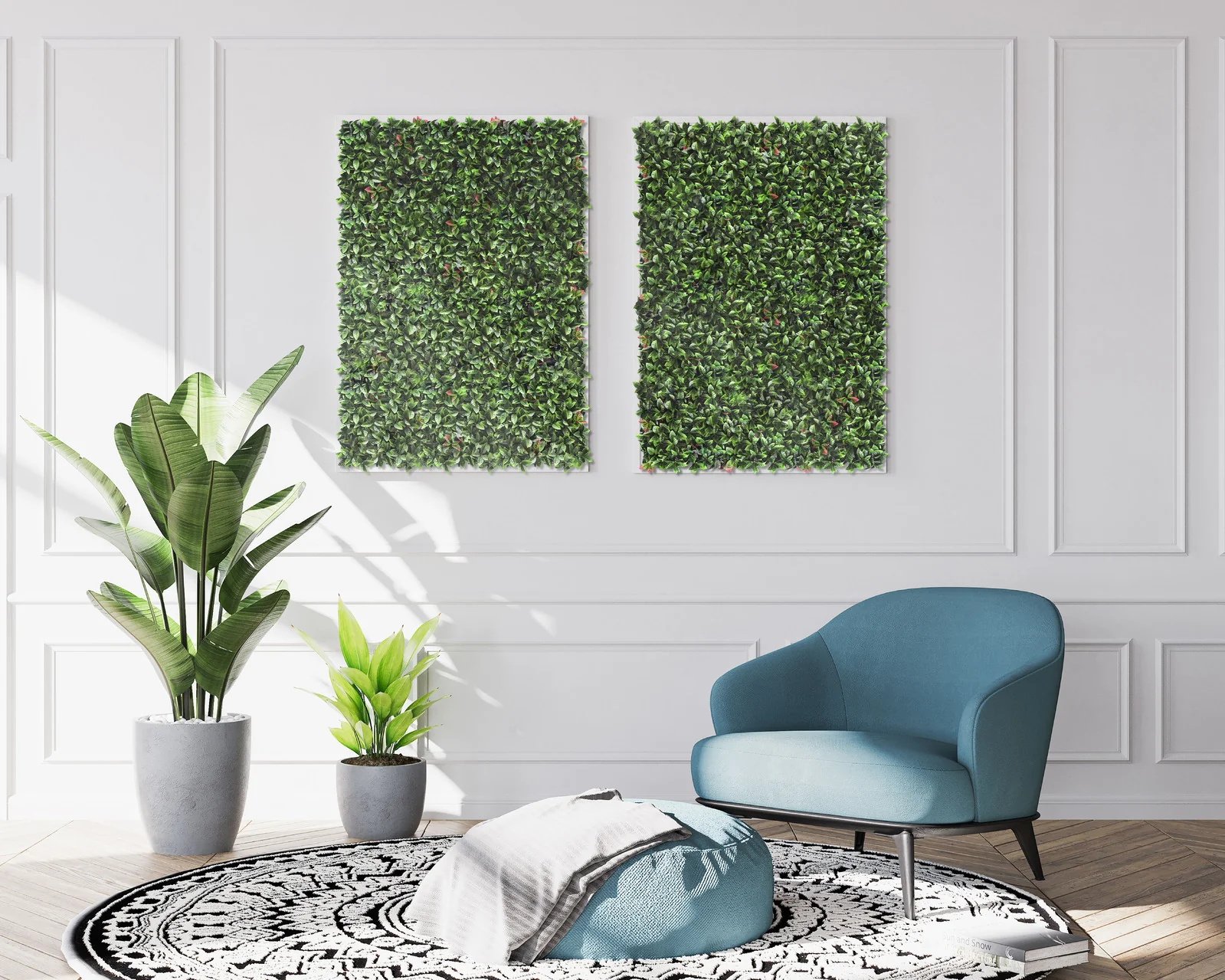 YES4HOMES 12 x Artificial Plant Wall Grass Panels Vertical Garden Tile Fence 50X50CM - Image 2