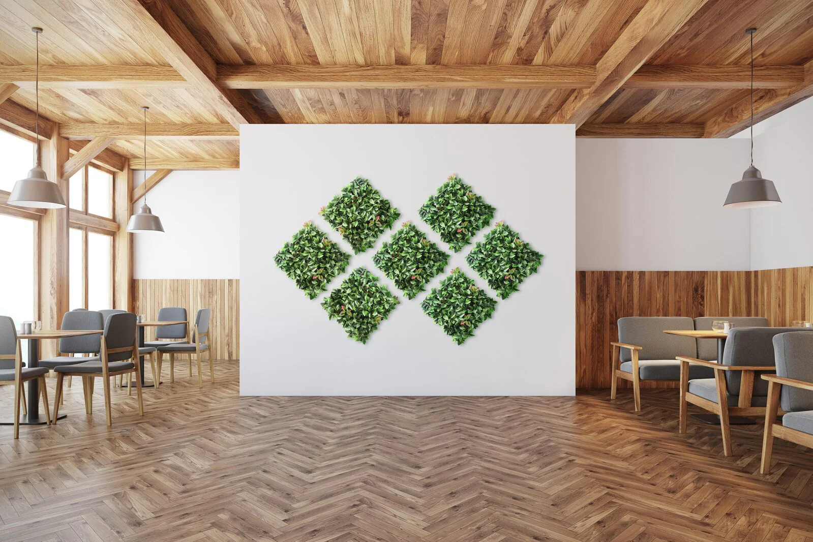 YES4HOMES 12 x Artificial Plant Wall Grass Panels Vertical Garden Tile Fence 50X50CM - Image 3