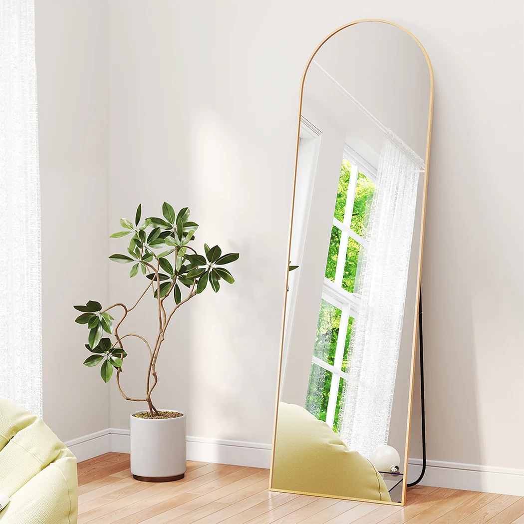 Yezi 165X60CM Full Length Mirror Wall Mounted Mirror Gold - Image 7