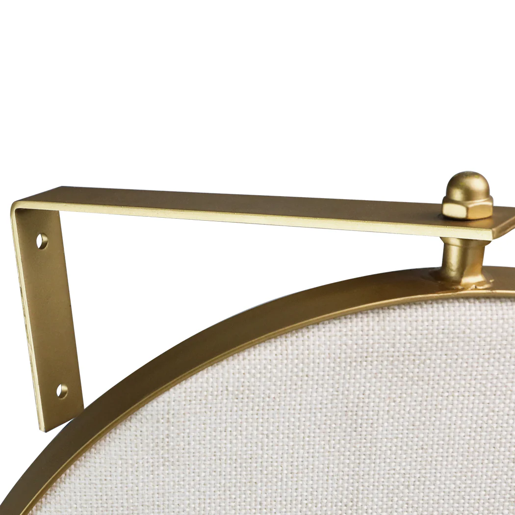 Yezi 360? Swivel Wall Mirrors 140cm x35cm Oval Shape Gold Frame - Image 4